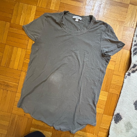 James Perse Crewneck Tshirt greyish green - Picture 1 of 4